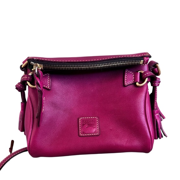 Dooney & Bourke Mini Pink Florentine Leather Crossbody Bag - Picture 3 of 16